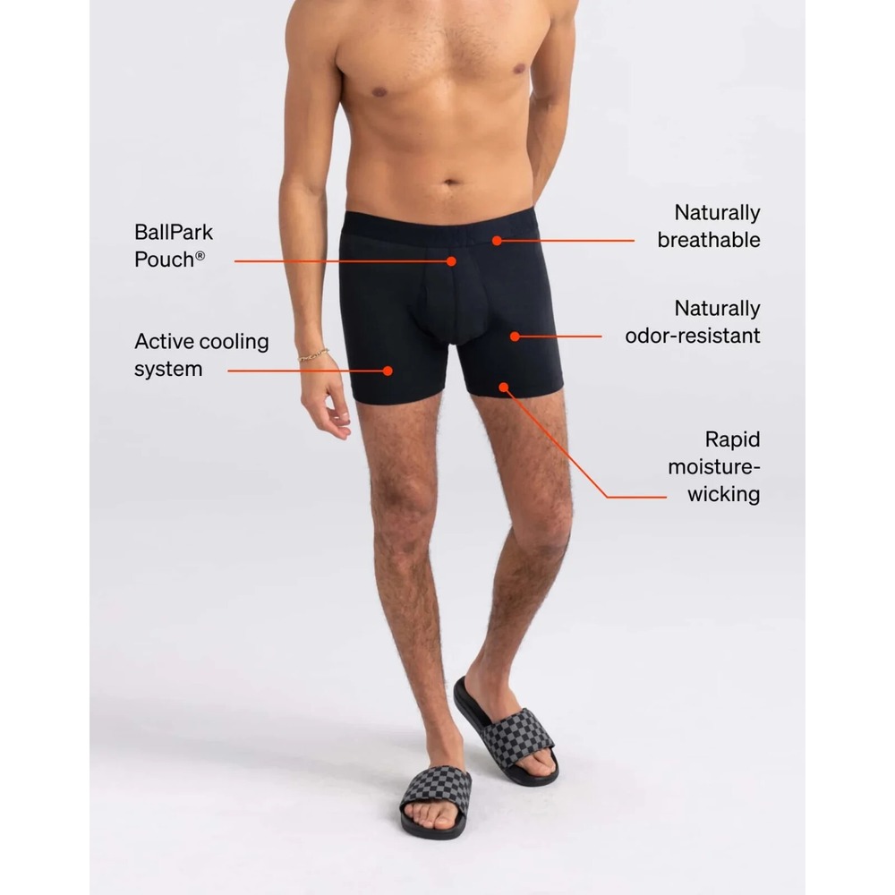 SAXX Cooling Cotton Boxer Brief 5"Men's Small NWT PIZZA Ballpark Pouch - Picture 5 of 10